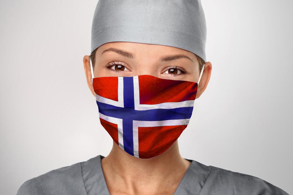 Maseczka we flagę norweską - ATS